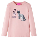 Vidaxl kindershirt met lange mouwen 128 lichtroze
