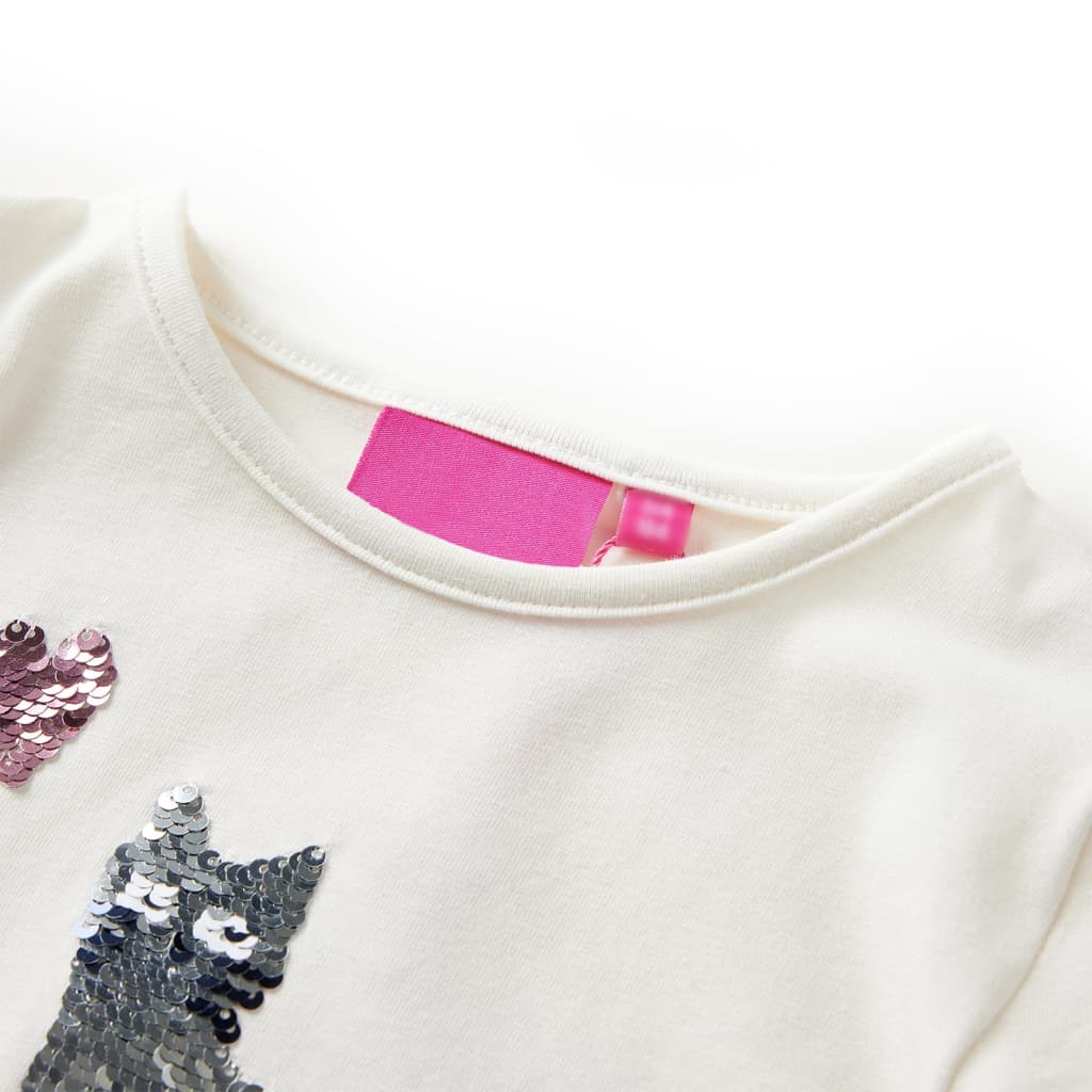 Vidaxl kindershirt met lange mouwen 116 ecru