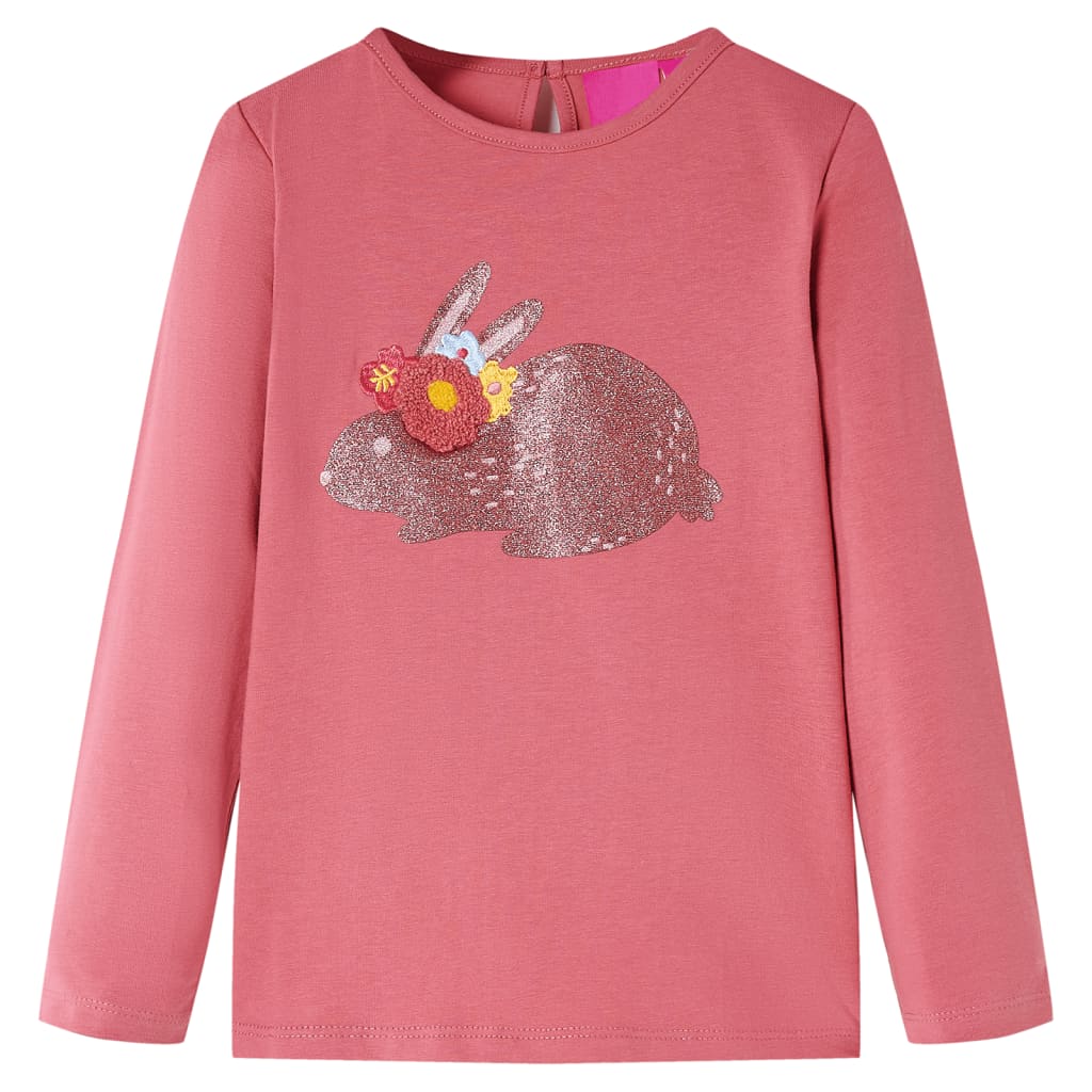 Vidaxl kindershirt met lange mouwen 140 oudroze