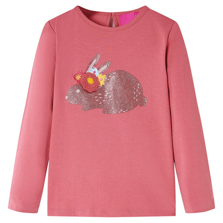 Vidaxl kindershirt met lange mouwen 140 oudroze