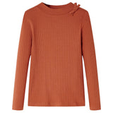 Vidaxl kindershirt met lange mouwen 92 cognackleurig
