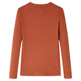 Vidaxl kindershirt met lange mouwen 104 cognackleurig