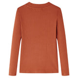 Vidaxl kindershirt met lange mouwen 116 cognackleurig