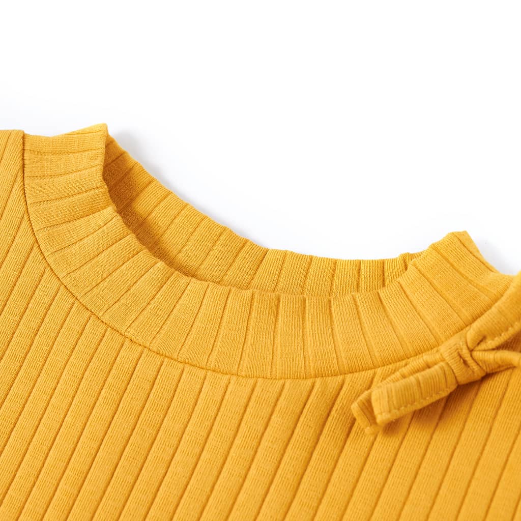 VidaXL Kindershirt met lange mouwen 140 okerkleurig