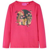 VidaXL Kindershirt met lange mouwen 92 felroze