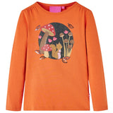 Vidaxl kindershirt met lange mouwen 92 oranjebruin