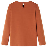 VidaXL Kindershirt met lange mouwen 92 cognackleurig