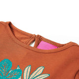 Vidaxl kindershirt met lange mouwen 140 cognackleurig