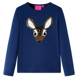 Vidaxl kindershirt met lange mouwen 104 marineblauw