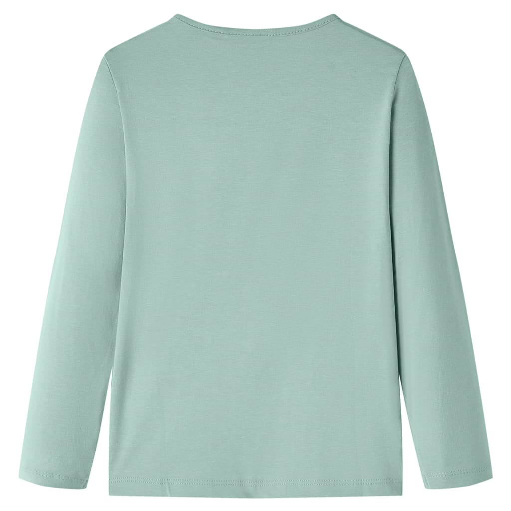 Vidaxl kindershirt met lange mouwen 92 middelmintkleurig