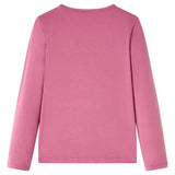 VidaXL Kindershirt met lange mouwen 128 frambozenkleurig