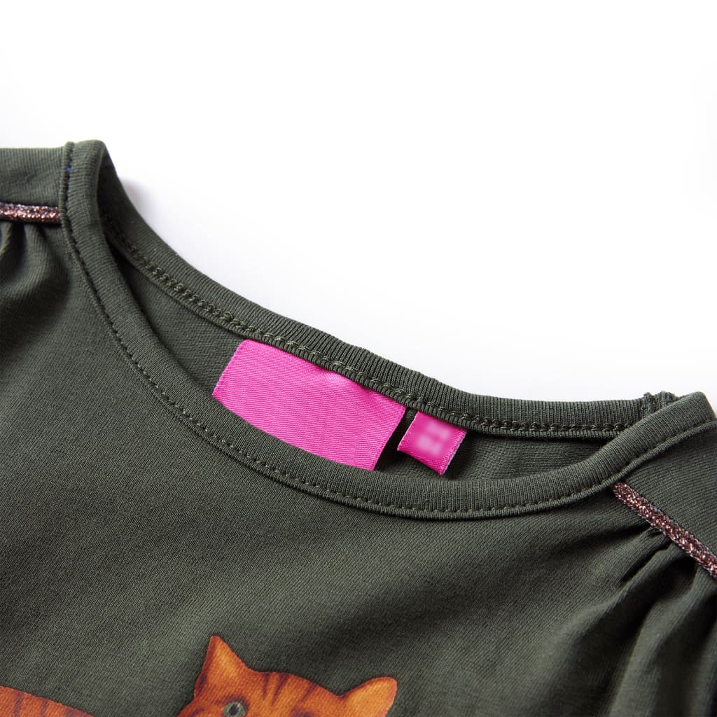 Vidaxl kindershirt met lange mouwen 104 kakikleurig