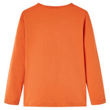 Vidaxl kindershirt met lange mouwen 92 oranjebruin
