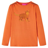 Vidaxl kindershirt met lange mouwen 116 oranjebruin