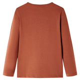 Vidaxl kindershirt met lange mouwen 140 cognackleurig