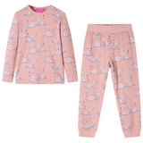 Vidaxl kinderpyjama met lange mouwen 92 lichtroze
