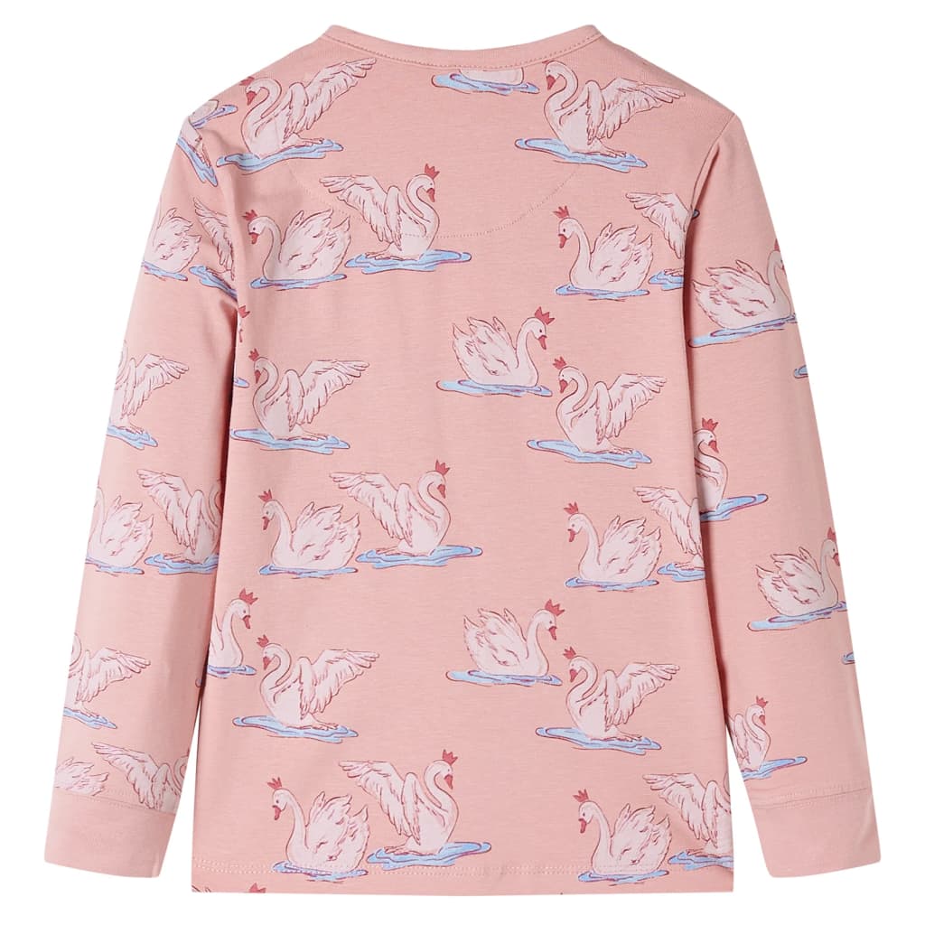 Vidaxl kinderpyjama met lange mouwen 128 lichtroze