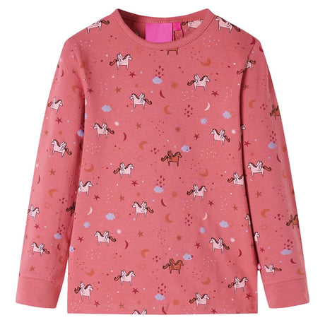 Vidaxl kinderpyjama met lange mouwen 116 oudroze