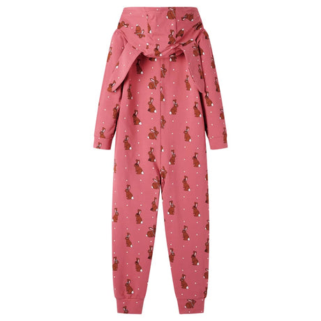 Vidaxl kinderonesie met capuchon 104 oudroze