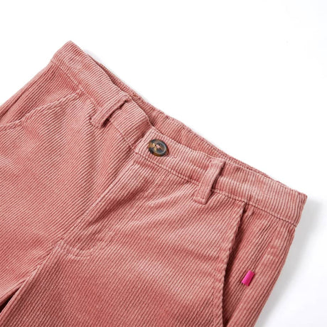 Vidaxl kinderbroek 140 ribfluweel oudroze