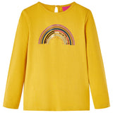 Vidaxl kindershirt met lange mouwen 128 okerkleurig