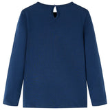 Vidaxl kindershirt met lange mouwen 92 marineblauw