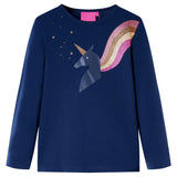 Vidaxl kindershirt met lange mouwen 92 marineblauw
