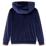 Vidaxl kinderjas met capuchon 128 marineblauw