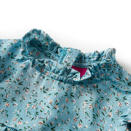 Vidaxl kinderjurk met lange mouwen 92 blauw