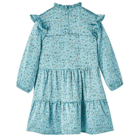 Vidaxl kinderjurk met lange mouwen 140 blauw