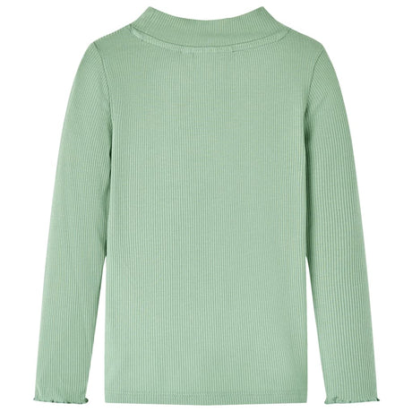 Vidaxl kindershirt met lange mouwen lage col 128 donkermintkleurig