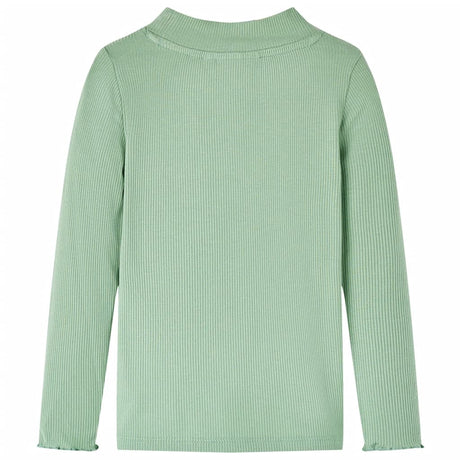 Vidaxl kindershirt met lange mouwen lage col 140 donkermintkleurig