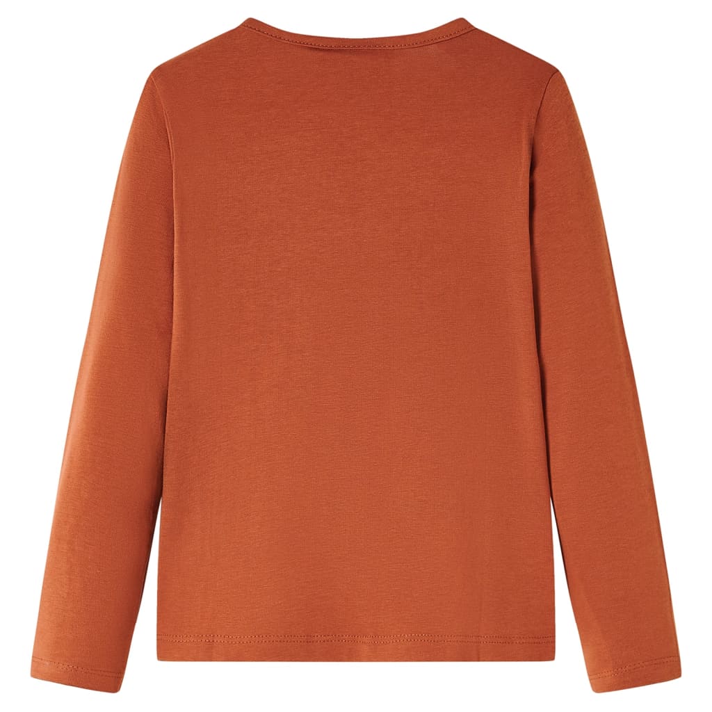 Vidaxl kindershirt met lange mouwen 104 cognackleurig