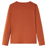 Vidaxl kindershirt met lange mouwen 104 cognackleurig