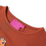 Vidaxl kindershirt met lange mouwen 116 cognackleurig