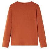 Vidaxl kindershirt met lange mouwen 128 cognackleurig