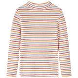 Vidaxl kindershirt met lange mouwen 104 gestreept ecru