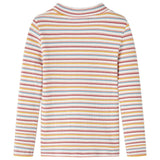 Vidaxl kindershirt met lange mouwen 104 gestreept ecru