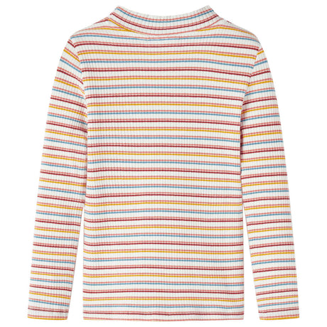 Vidaxl kindershirt met lange mouwen 128 gestreept ecru