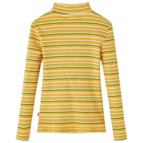 Vidaxl kindershirt met lange mouwen 128 gestreept okerkleurig
