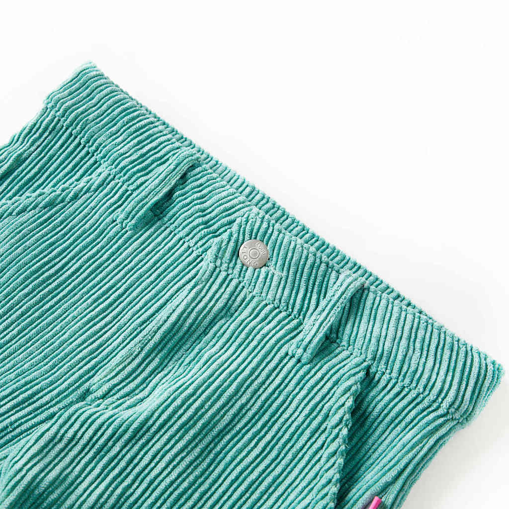 Vidaxl kinderbroek 92 ribfluweel mintgroen