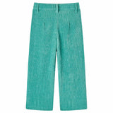 Vidaxl kinderbroek 116 ribfluweel mintgroen