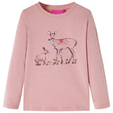 Vidaxl kindershirt met lange mouwen 92 roze