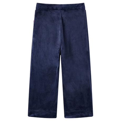 Vidaxl kinderbroek fluweel 104 donkerblauw