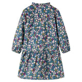Vidaxl kinderjurk met lange mouwen 92 donkerblauw