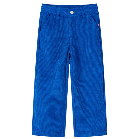 Vidaxl kinderbroek 116 ribfluweel kobaltblauw