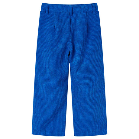 Vidaxl kinderbroek 116 ribfluweel kobaltblauw