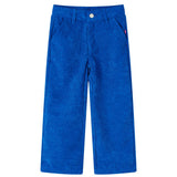 VidaXL Kinderbroek 140 ribfluweel kobaltblauw