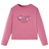 VidaXL Kindershirt met lange mouwen 92 frambooskleurig