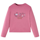 Vidaxl kindershirt met lange mouwen 140 frambooskleurig